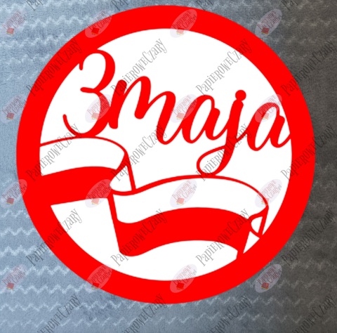 3 maja z flagą 1 Dekoracje z papieru