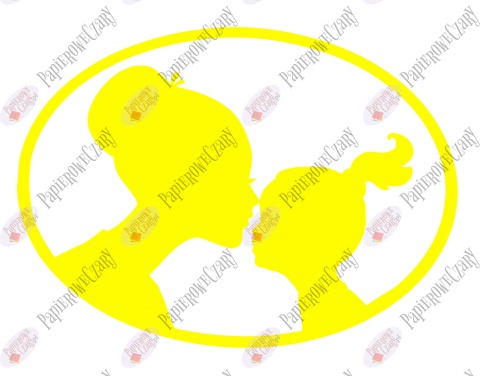 Mama z córką 1 Dekoracje z papieru