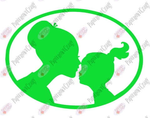 Mama z córką 1 Dekoracje z papieru