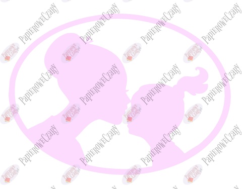 Mama z córką 1 Dekoracje z papieru