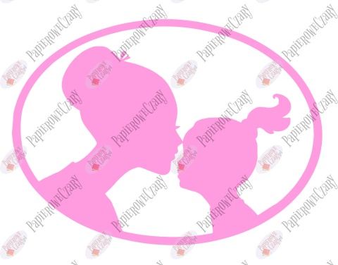 Mama z córką 1 Dekoracje z papieru