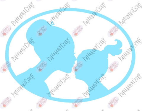 Mama z córką 1 Dekoracje z papieru