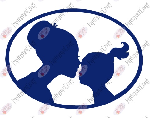 Mama z córką 1 Dekoracje z papieru