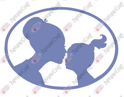 Mama z córką 1 Dekoracje z papieru