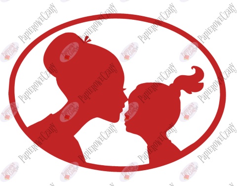 Mama z córką 1 Dekoracje z papieru