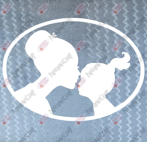 Mama z córką 1 Dekoracje z papieru