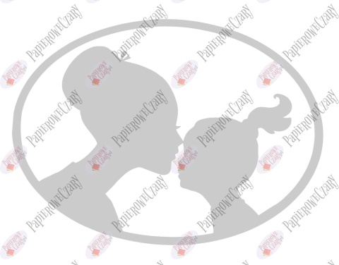 Mama z córką 1 Dekoracje z papieru