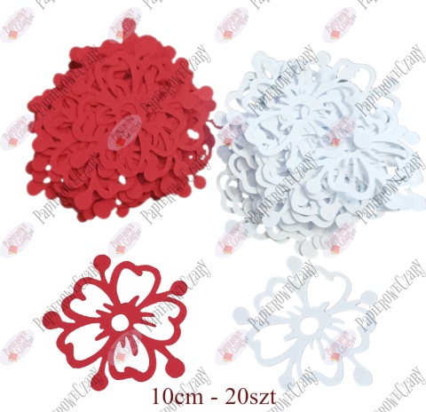 Kwiat 1 Pakiet białe czerwone Dekoracje z papieru