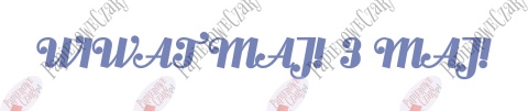 Napis WIWAT MAJ! 3 MAJ! Dekoracje z papieru