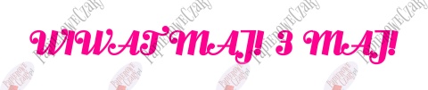 Napis WIWAT MAJ! 3 MAJ! Dekoracje z papieru