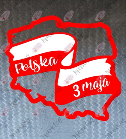 Polska z flagą 2 - 3 Maja Dekoracje z papieru