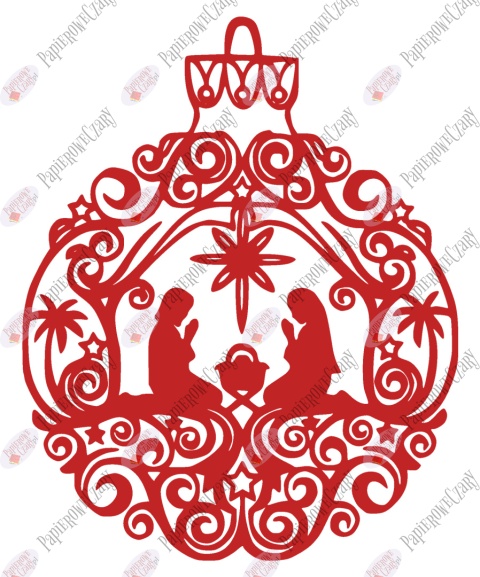 Bombka 2 Dekoracje z papieru