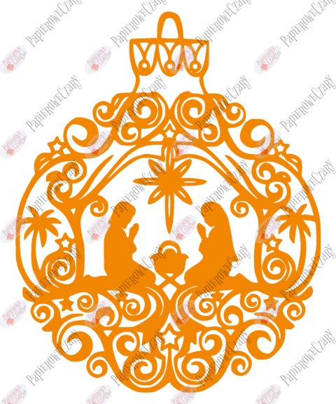 Bombka 2 Dekoracje z papieru