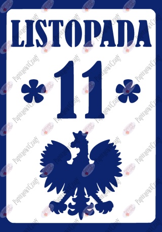Kartka z kalendarza 11 Listopada 1 Dekoracje z papieru