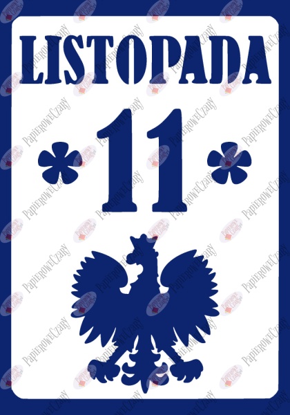 Kartka z kalendarza 11 Listopada 1 Dekoracje z papieru