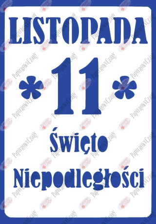 Kartka z kalendarza 11 Listopada 2 Dekoracje z papieru