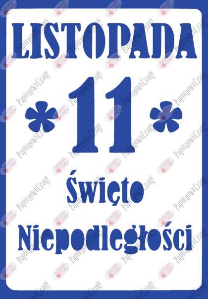 Kartka z kalendarza 11 Listopada 2 Dekoracje z papieru