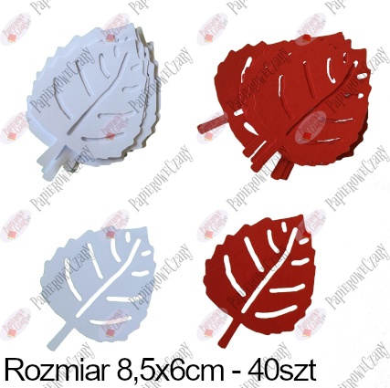 Liść 3 białe czerwone Pakiet Patriotyczne Dekoracje z papieru