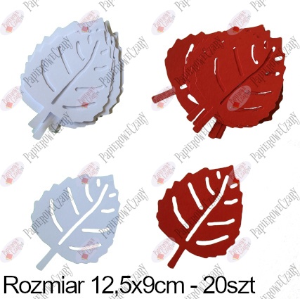 Liść 3 białe czerwone Pakiet Patriotyczne Dekoracje z papieru