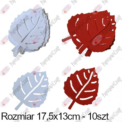 Liść 3 białe czerwone Pakiet Patriotyczne Dekoracje z papieru