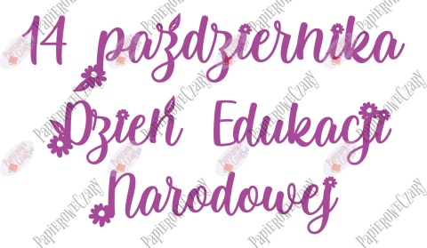 Napis Dzień Edukacji Narodowej 2 Dekoracje z papieru