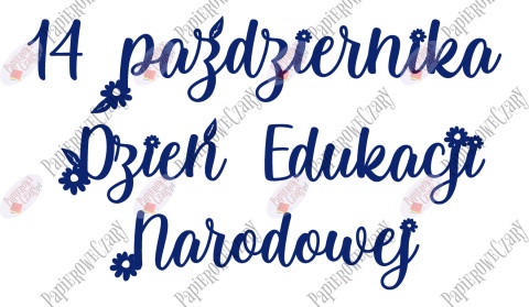 Napis Dzień Edukacji Narodowej 2 Dekoracje z papieru