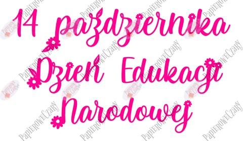 Napis Dzień Edukacji Narodowej 2 Dekoracje z papieru