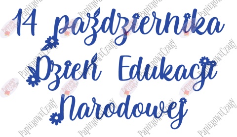 Napis Dzień Edukacji Narodowej 2 Dekoracje z papieru