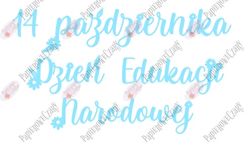 Napis Dzień Edukacji Narodowej 2 Dekoracje z papieru