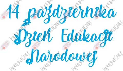 Napis Dzień Edukacji Narodowej 2 Dekoracje z papieru