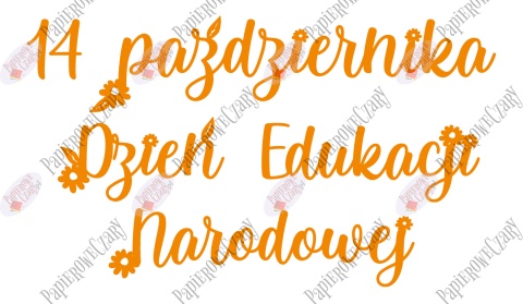Napis Dzień Edukacji Narodowej 2 Dekoracje z papieru