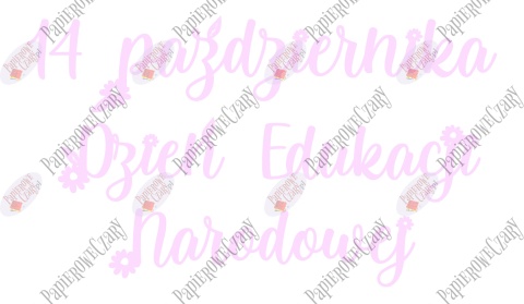 Napis Dzień Edukacji Narodowej 2 Dekoracje z papieru