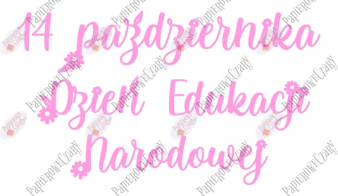 Napis Dzień Edukacji Narodowej 2 Dekoracje z papieru