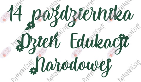 Napis Dzień Edukacji Narodowej 2 Dekoracje z papieru