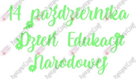 Napis Dzień Edukacji Narodowej 2 Dekoracje z papieru