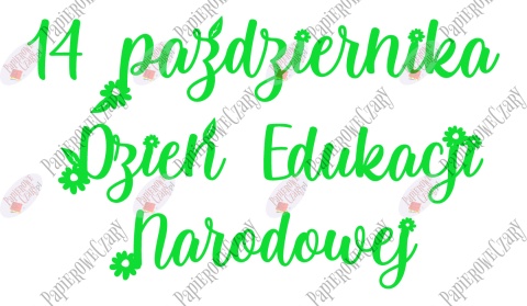 Napis Dzień Edukacji Narodowej 2 Dekoracje z papieru