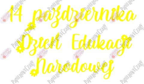 Napis Dzień Edukacji Narodowej 2 Dekoracje z papieru