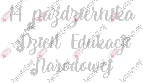 Napis Dzień Edukacji Narodowej 2 Dekoracje z papieru