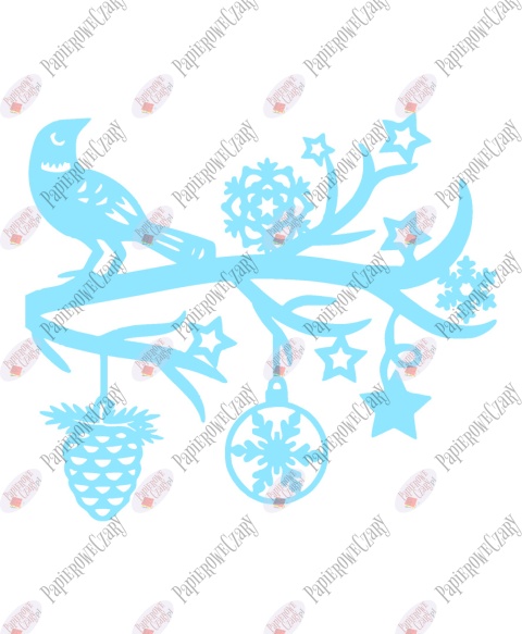 Gałąź zimowa 1 Dekoracje z papieru