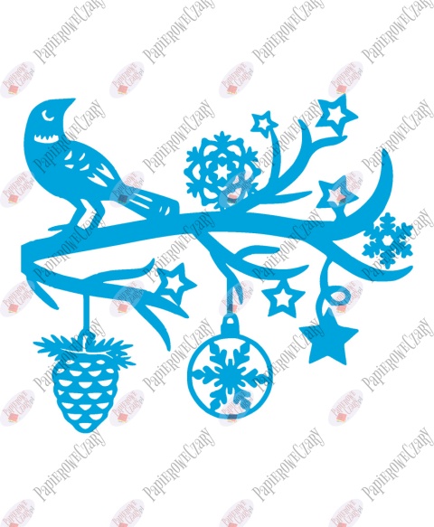 Gałąź zimowa 1 Dekoracje z papieru