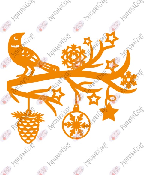 Gałąź zimowa 1 Dekoracje z papieru