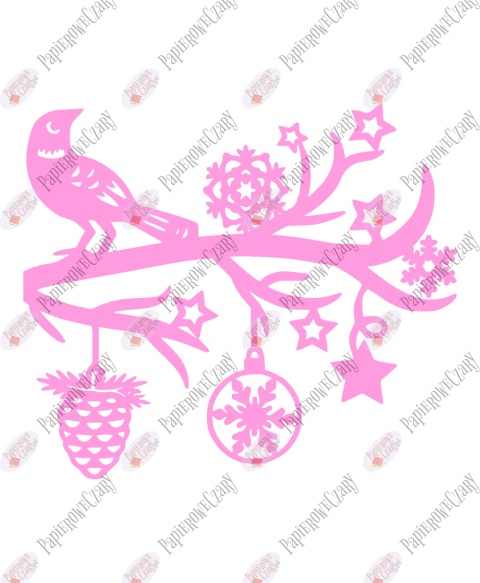 Gałąź zimowa 1 Dekoracje z papieru