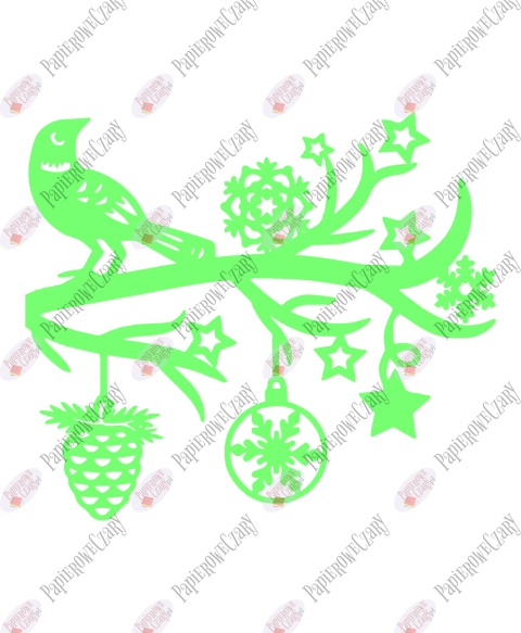 Gałąź zimowa 1 Dekoracje z papieru