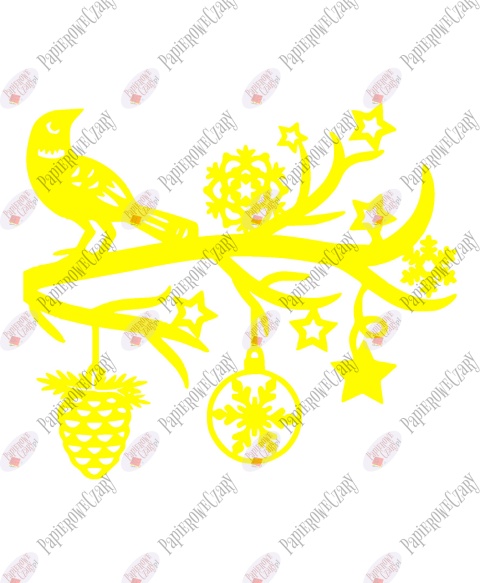 Gałąź zimowa 1 Dekoracje z papieru