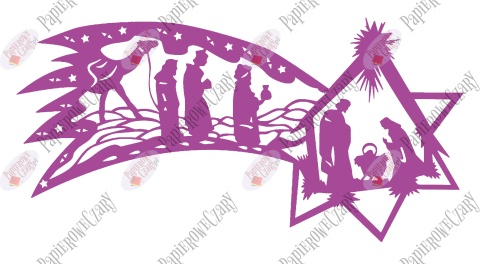 Gwiazda betlejemska 2 Dekoracje z papieru