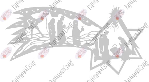 Gwiazda betlejemska 2 Dekoracje z papieru