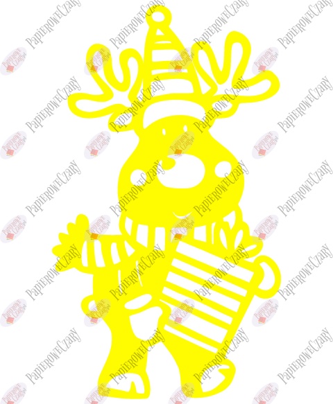 Renifer 3 Dekoracje z papieru