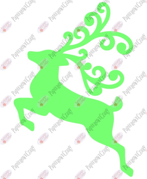 Renifer 5 Dekoracje z papieru