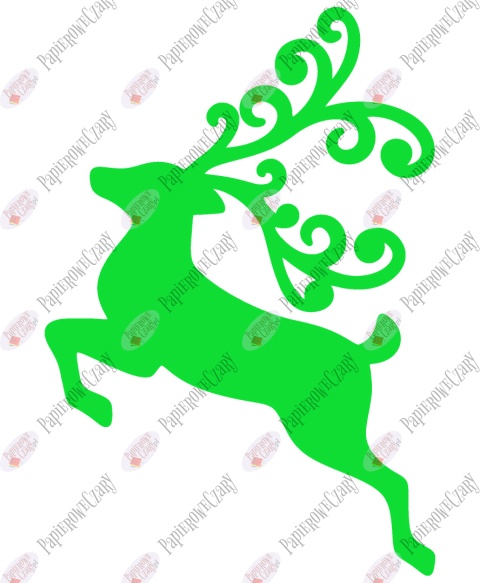 Renifer 5 Dekoracje z papieru