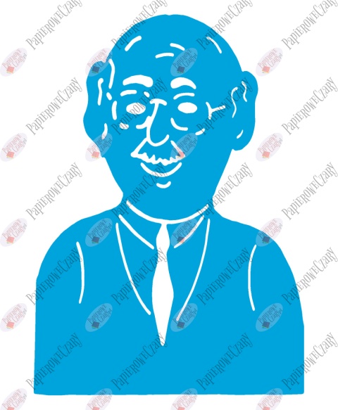 Dziadek 1 Dekoracje z papieru